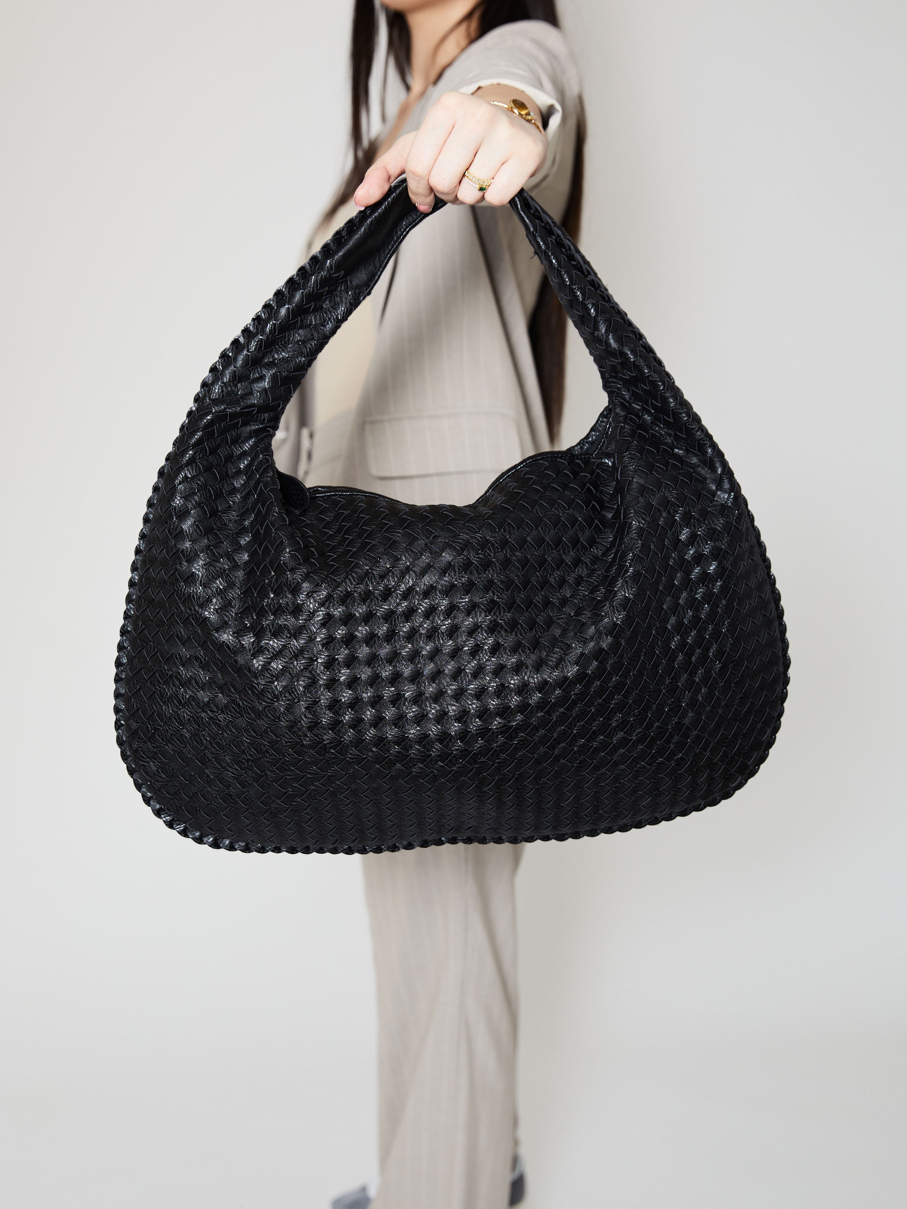Everyday Woven Bag - Light Grey