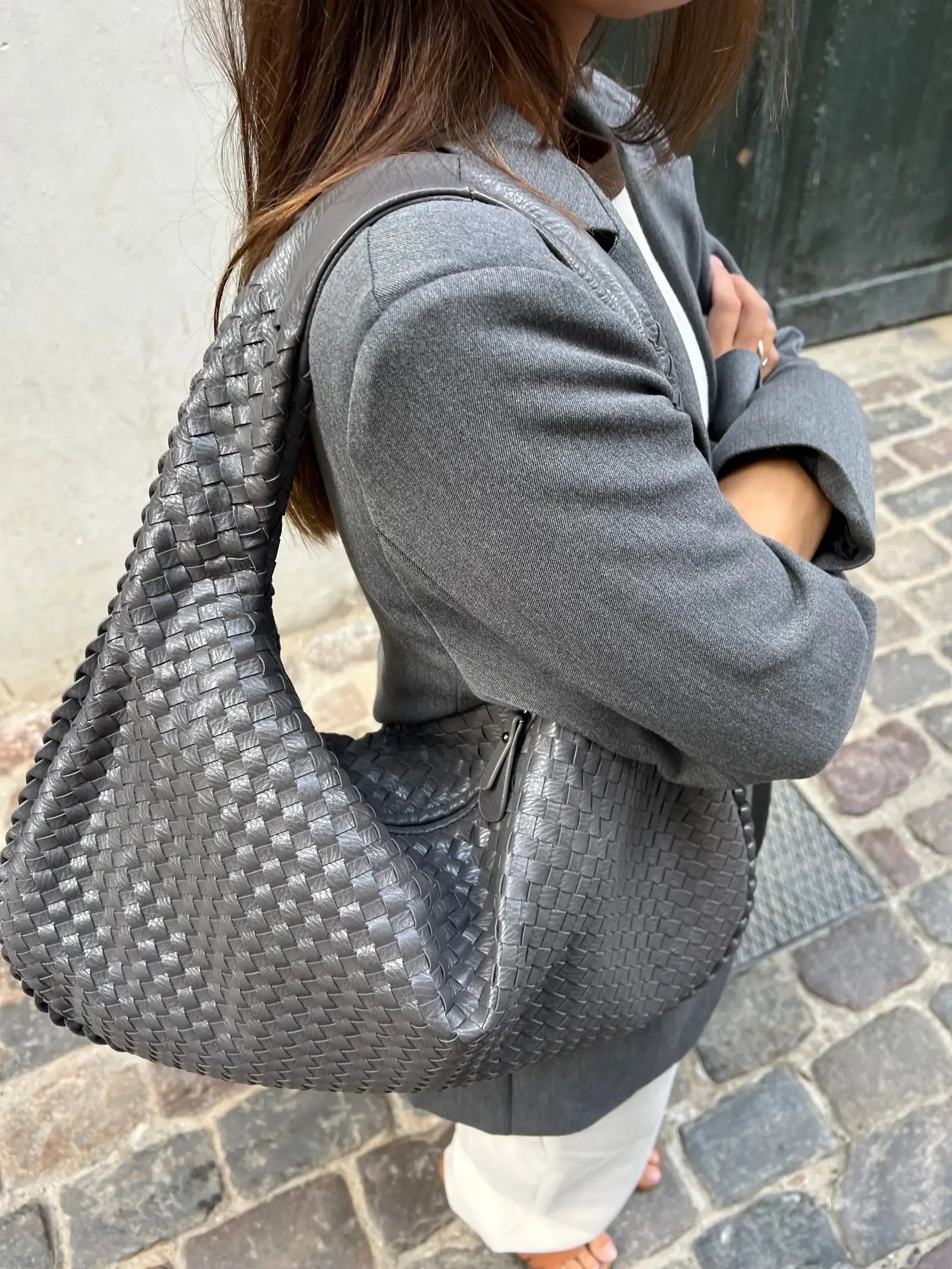Everyday Woven Bag - Dark Grey